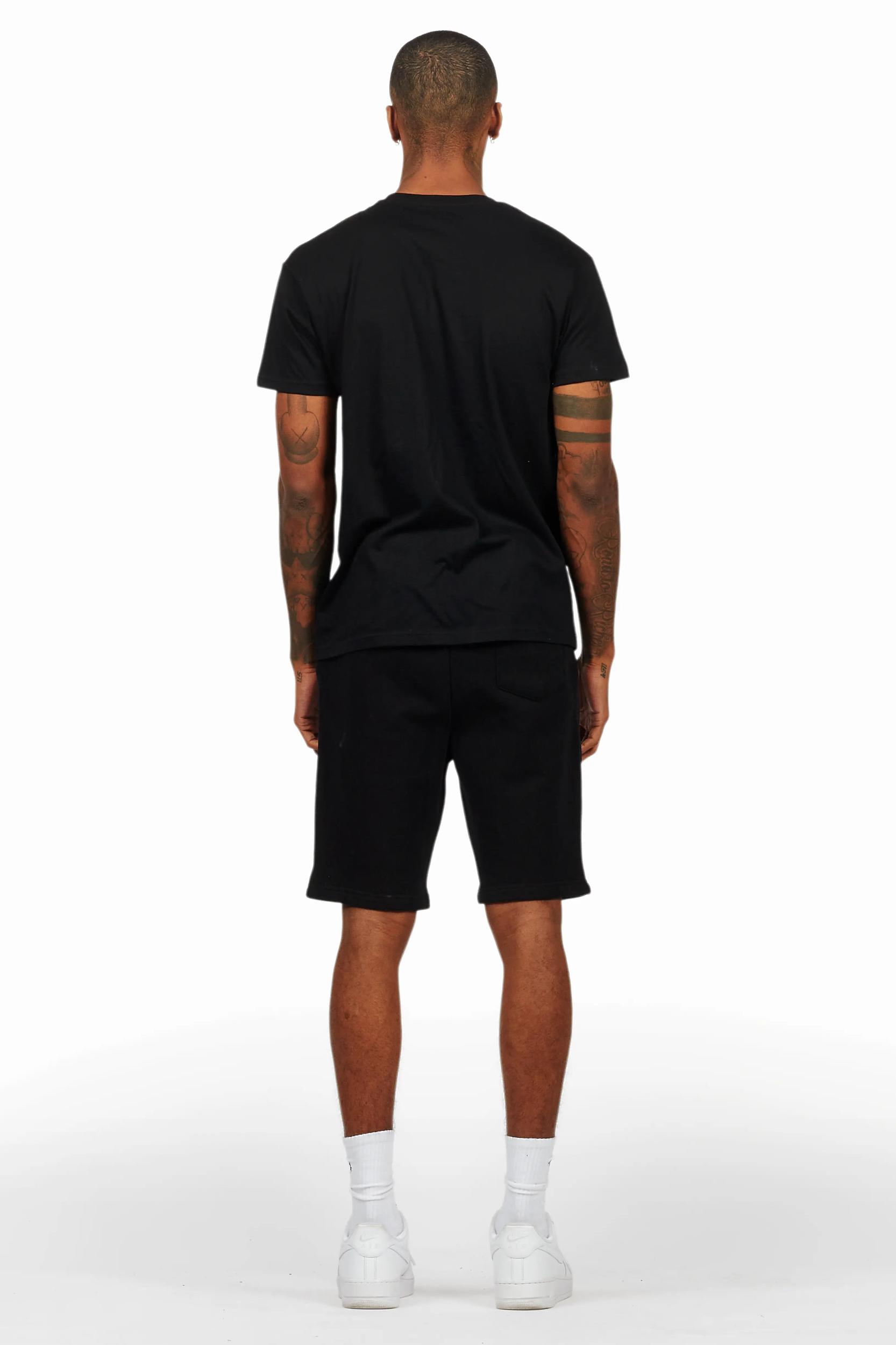 Raffer Black T-Shirt/Short Set Male Product Image