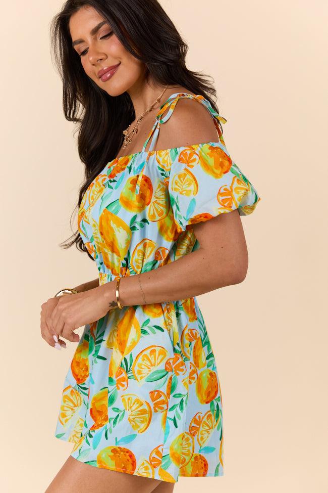 Easy Peasy Citrus Print Romper FINAL SALE Product Image