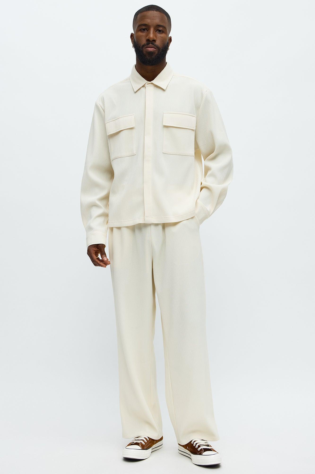 Show Up Baggy Elastic Waist Pant - Off White Male Product Image