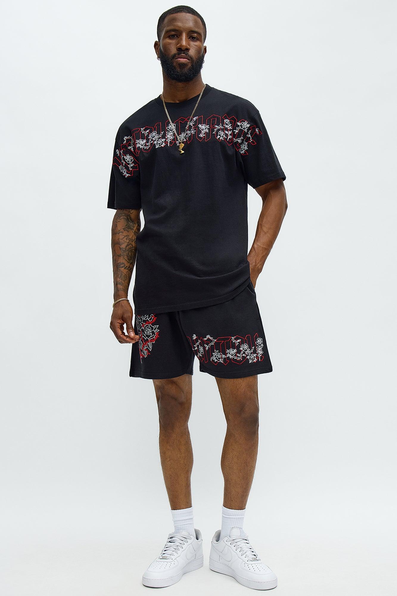 Rose Bundle Short Sleeve Tee - Black Male Product Image
