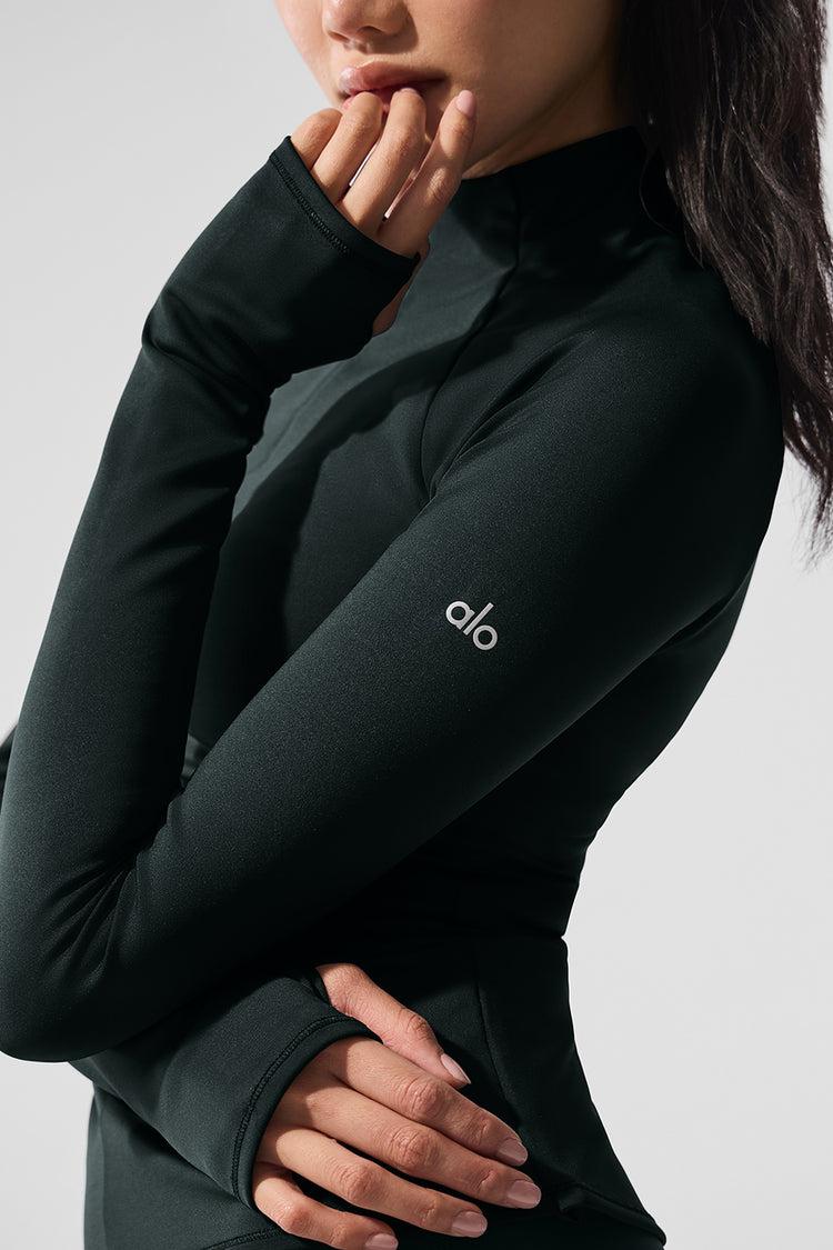 Airlift Winter Warm 1/4 Zip Long Sleeve - Charcoal Green Product Image