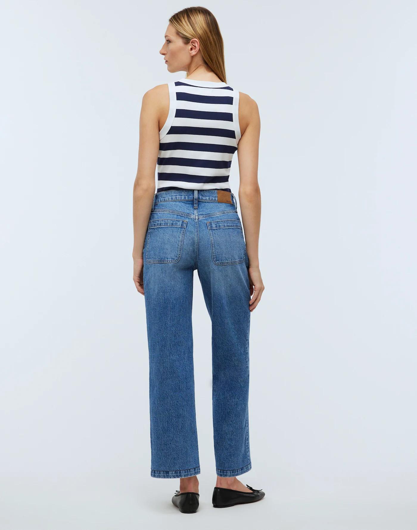 The Emmett Wide-Leg Full Length Jean: Patch Pocket Edition Product Image