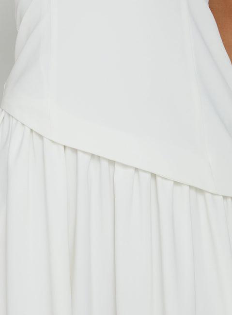 Odela Strapless Drop Waist Maxi Dress White Product Image
