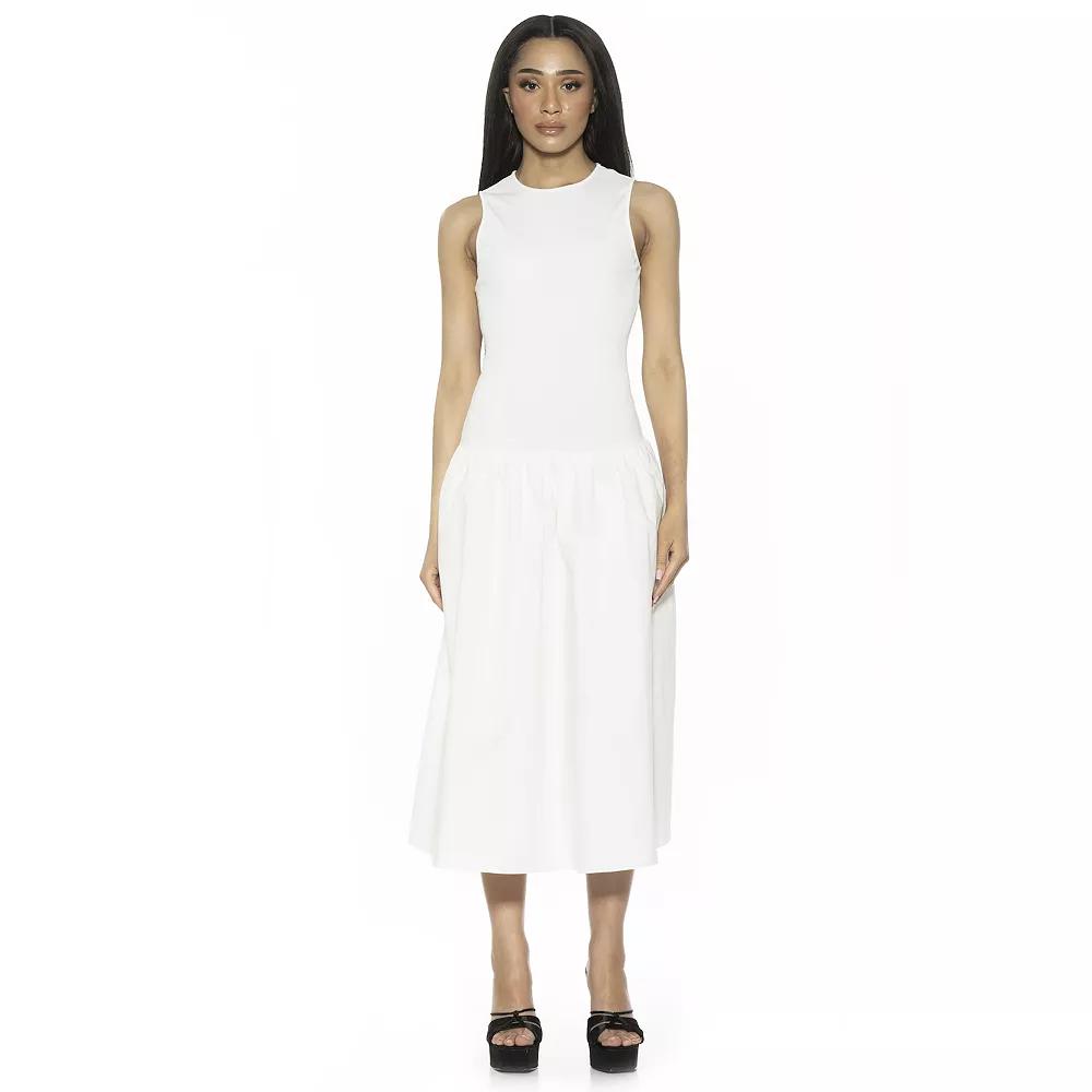 Women's ALEXIA ADMOR Lyle Crewneck Fit And Flare Midi Tank Top Dress,  Product Image