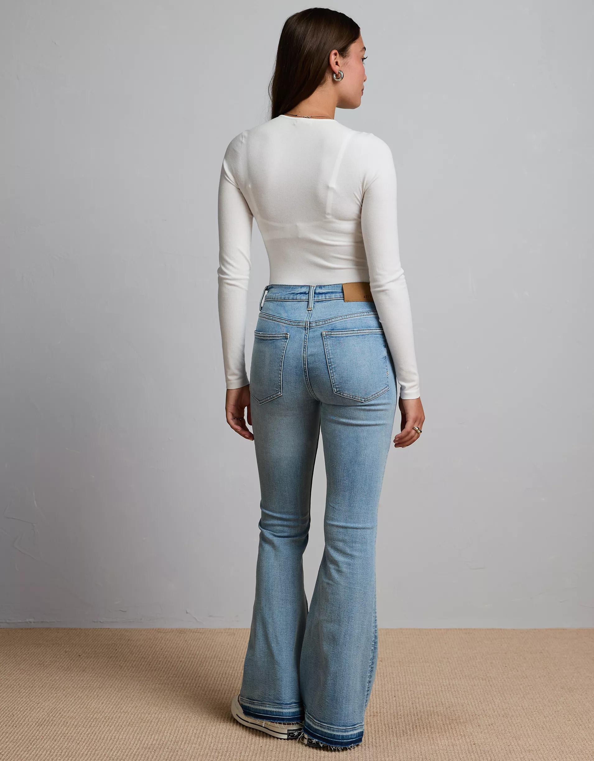 AE77 Premium High-Waisted Flare Jean Product Image