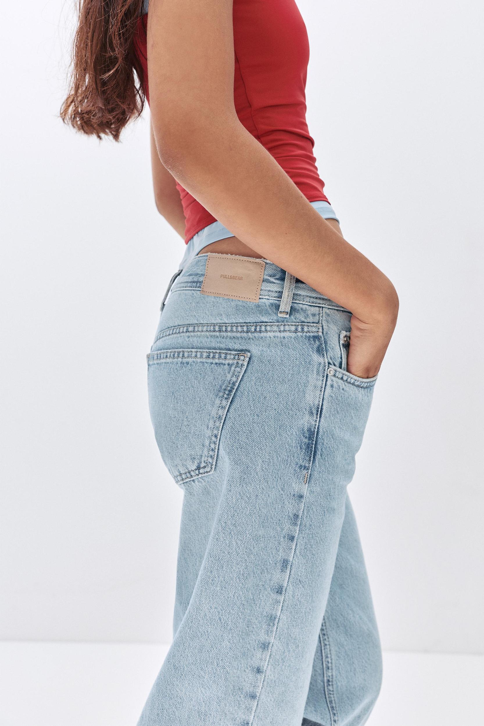 Low-waist straight-leg jeans Product Image