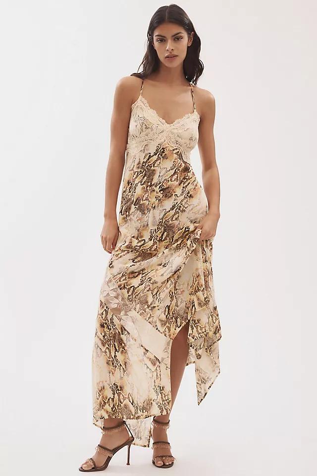 AFRM Vince Lace-Trim Asymmetric Slip Maxi Dress Product Image