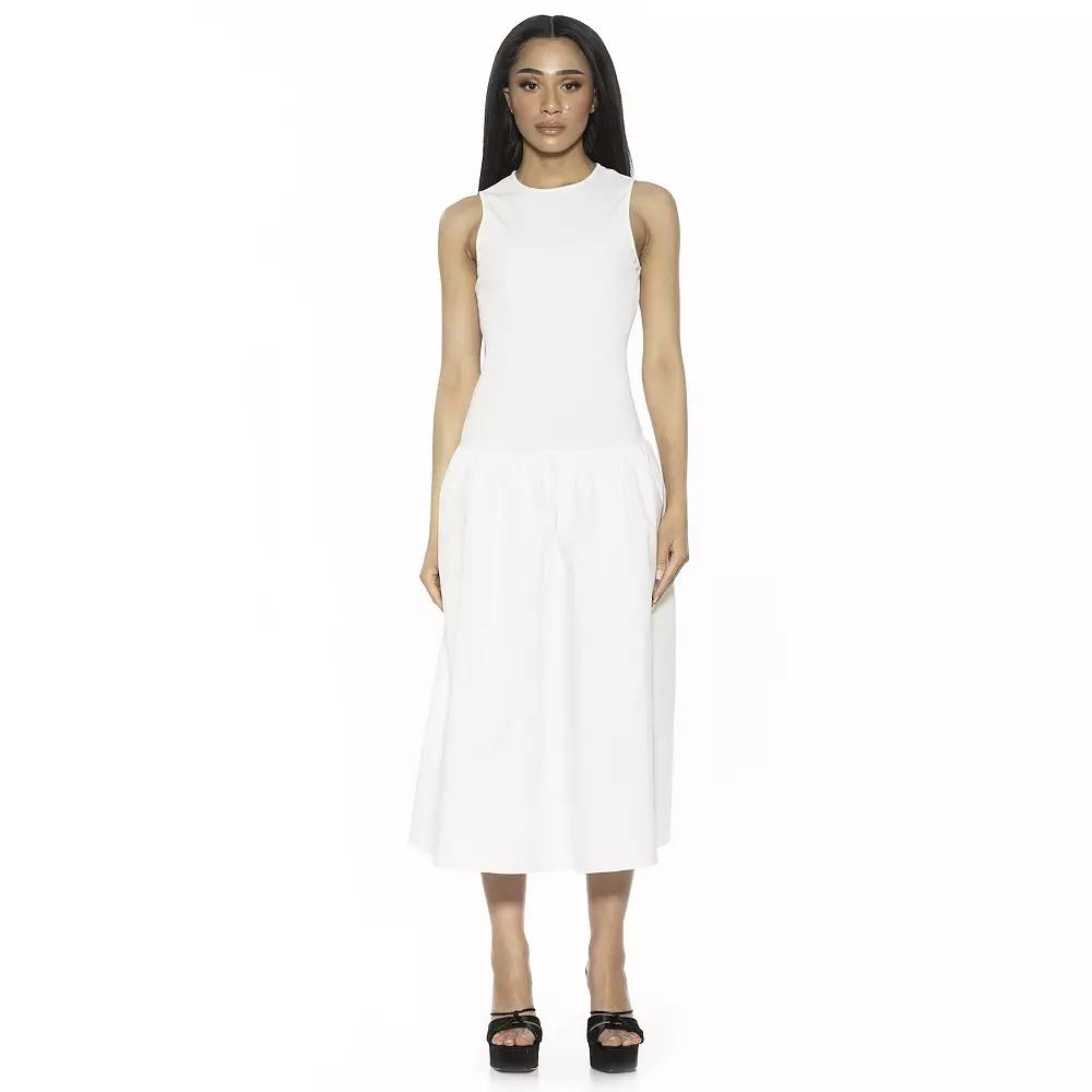 Women's ALEXIA ADMOR Lyle Crewneck Fit And Flare Midi Tank Top Dress,  Product Image