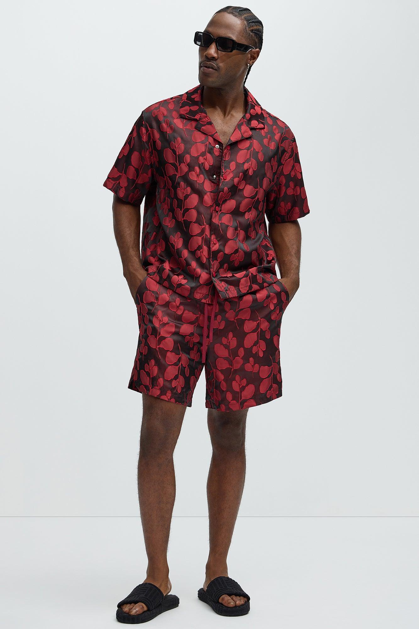 Fenno Jacquard Shorts - Red Product Image