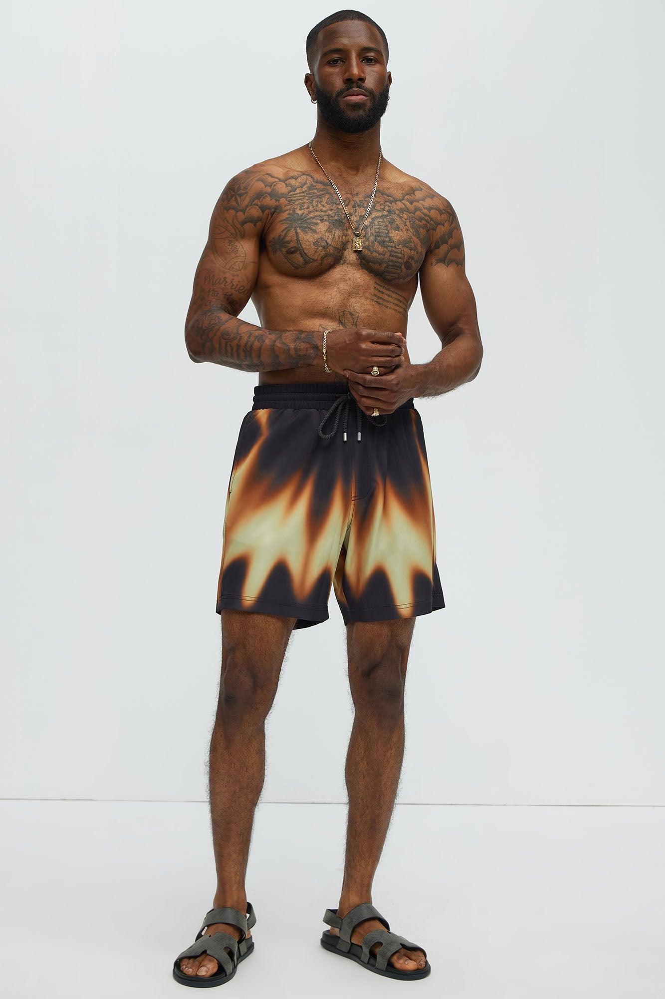 Echo Wave Swim Classic Trunk - Brown/combo Male Product Image