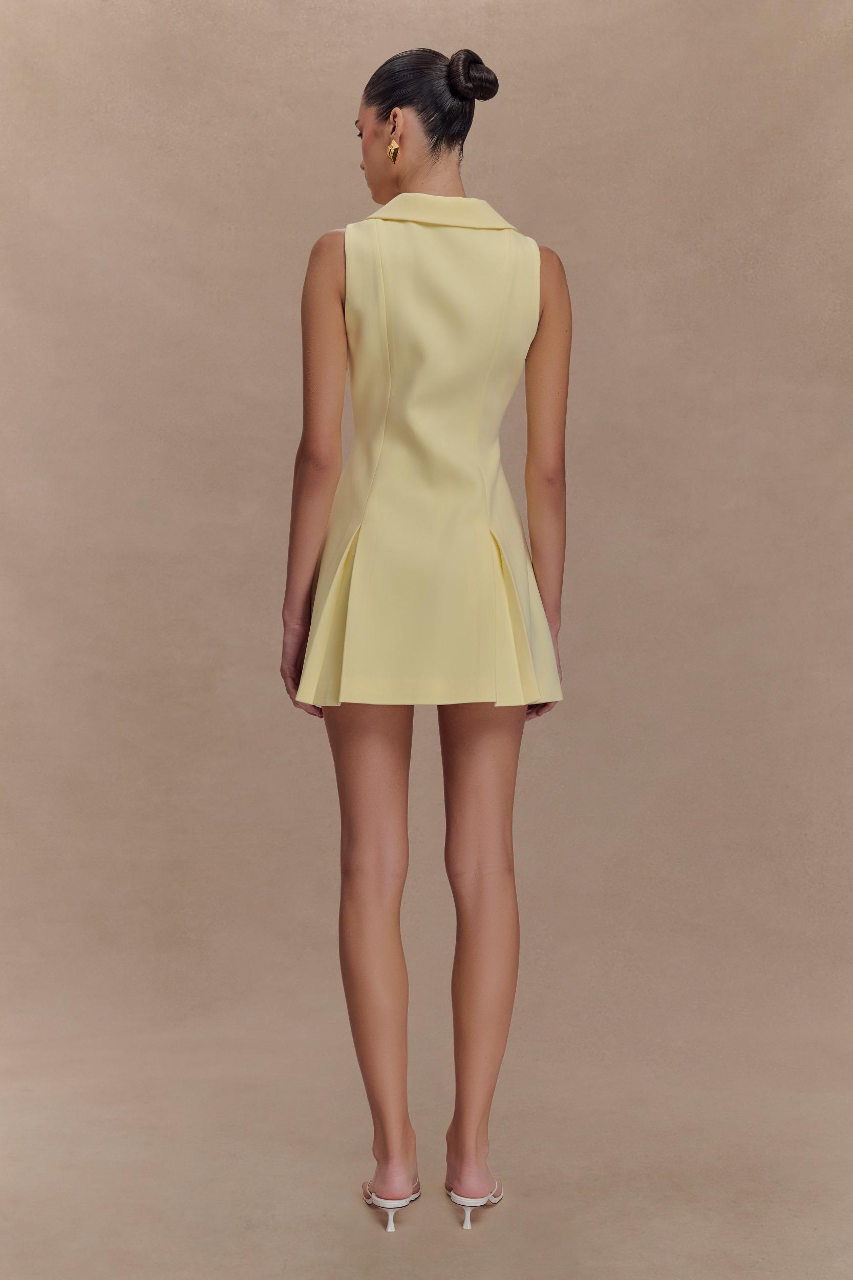 Oli Sleeveless Mini Dress - Lemon Product Image
