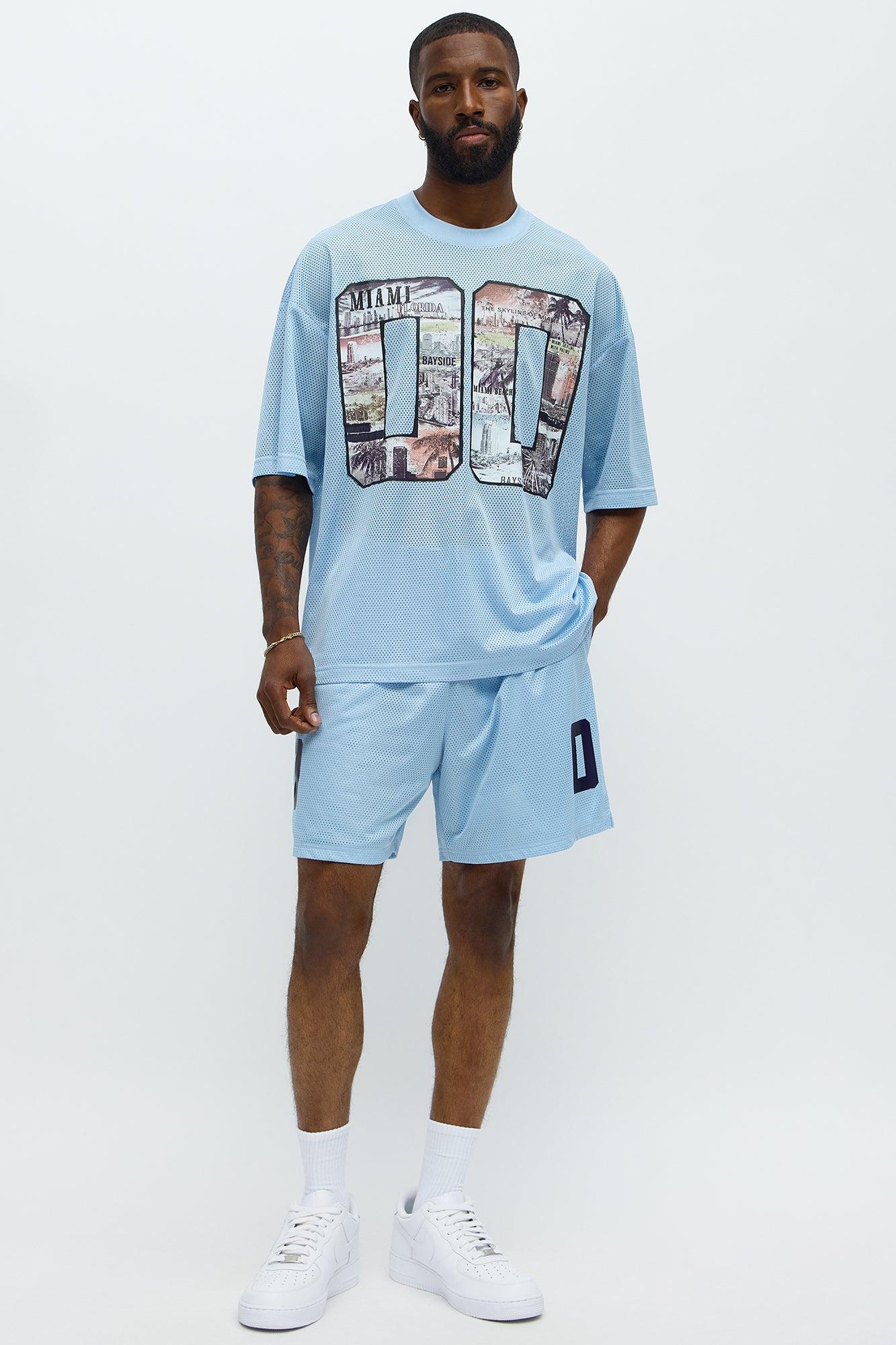 Regular Fit LA To MIA Tshirt - Blue Male Product Image