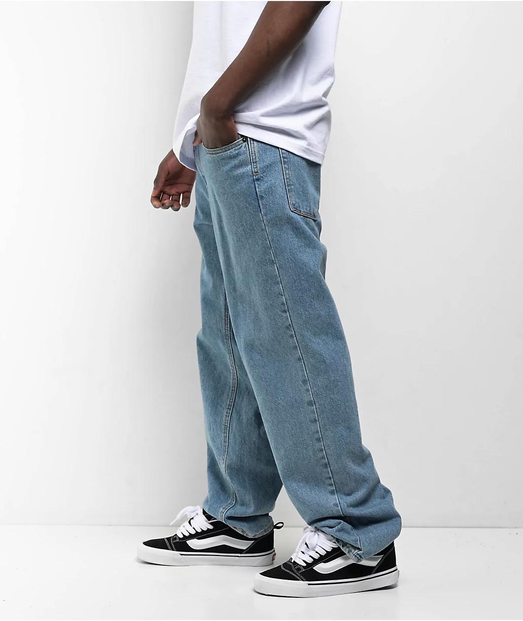 Empyre Loose Fit Medium Wash Skate Jeans Product Image