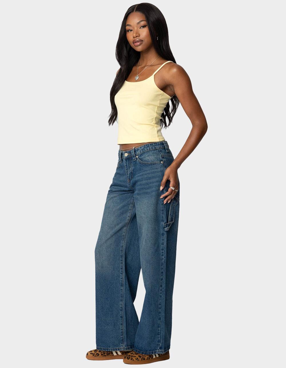 EDIKTED Deanna Tank Top - YELLOW Product Image