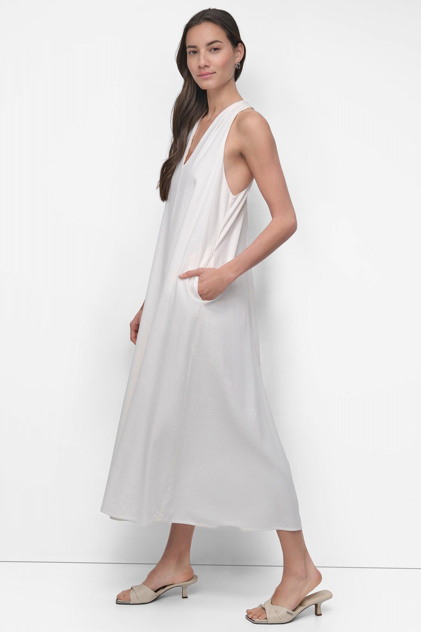 TWIST RACERBACK MIDI SWING DRESS Product Image