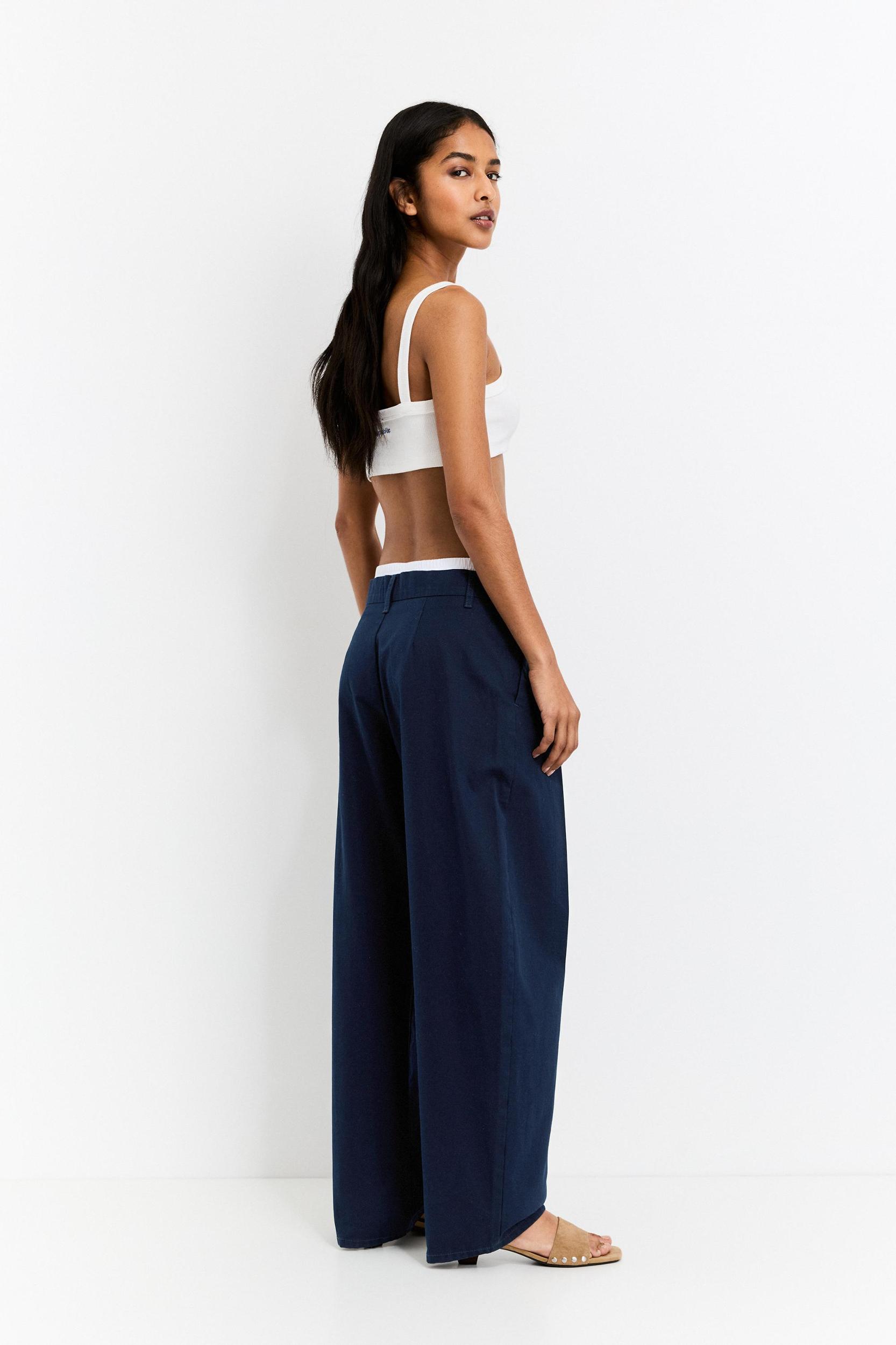 Darted pants with boxer-style waist Product Image