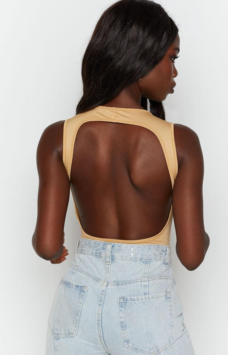 Pines Jersey Bodysuit Beige Product Image