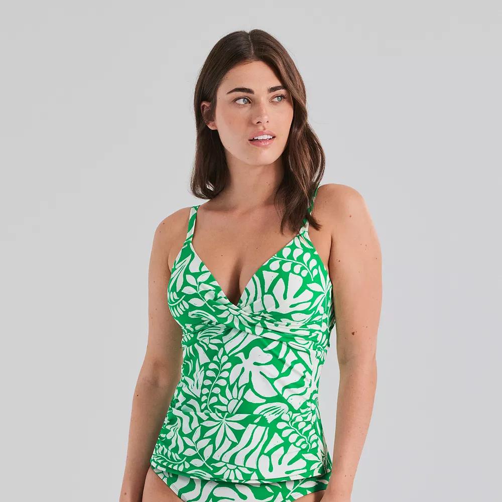 Women's Freshwater Molded Cup Twist Tankini Top, Size: XS, Bella Vita Product Image