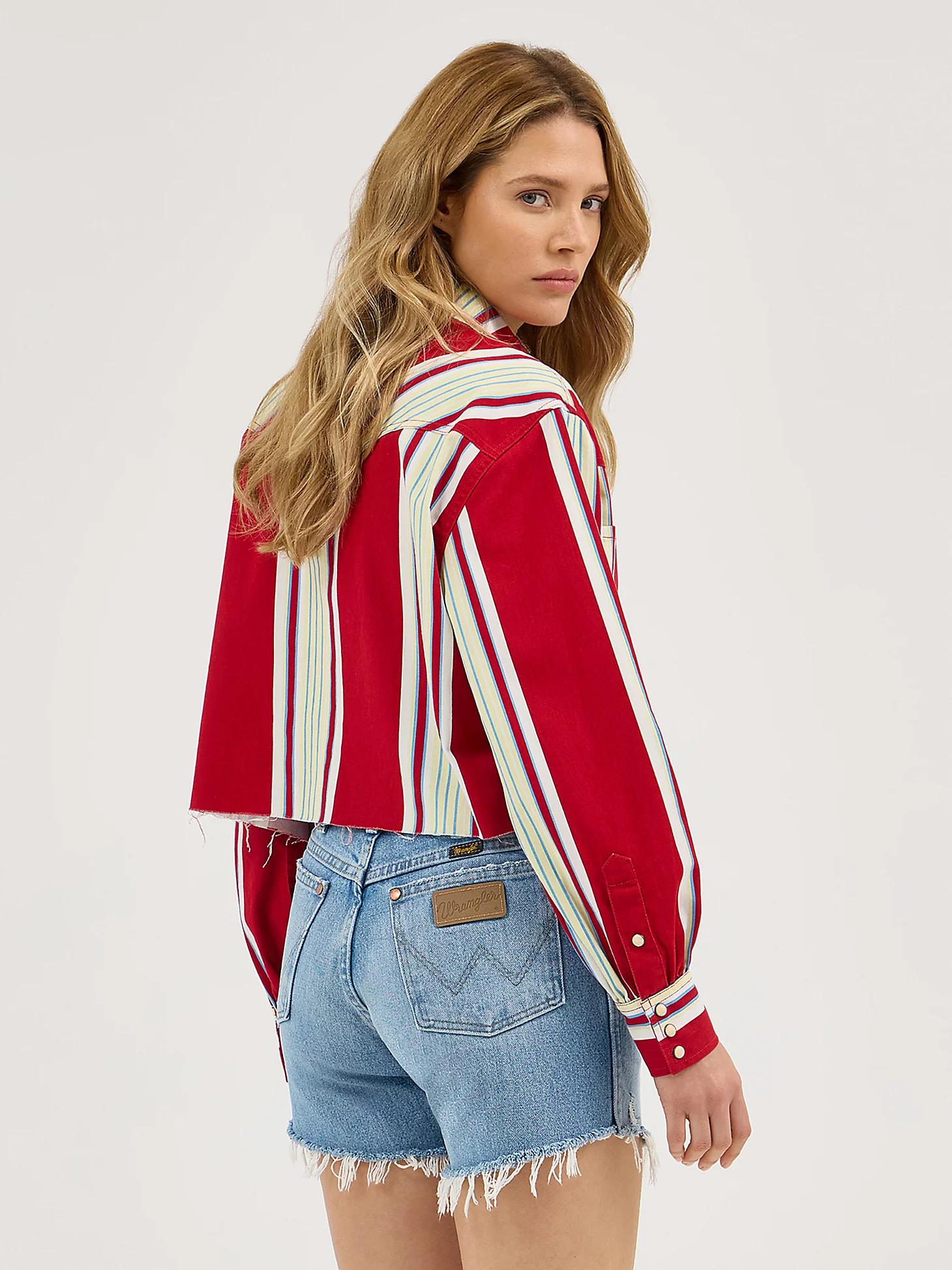 Women's Stripe Cut-Off Shirt | Women's TOPS | Wrangler® Product Image