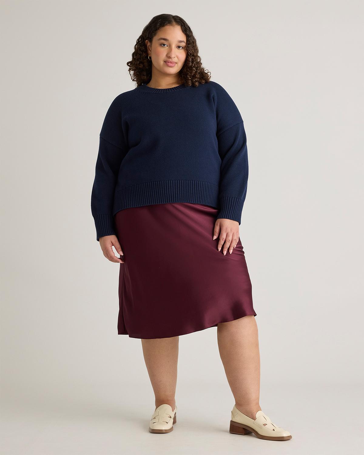 Quince | Women's Boyfriend Crew Sweater Organic Cotton Product Image