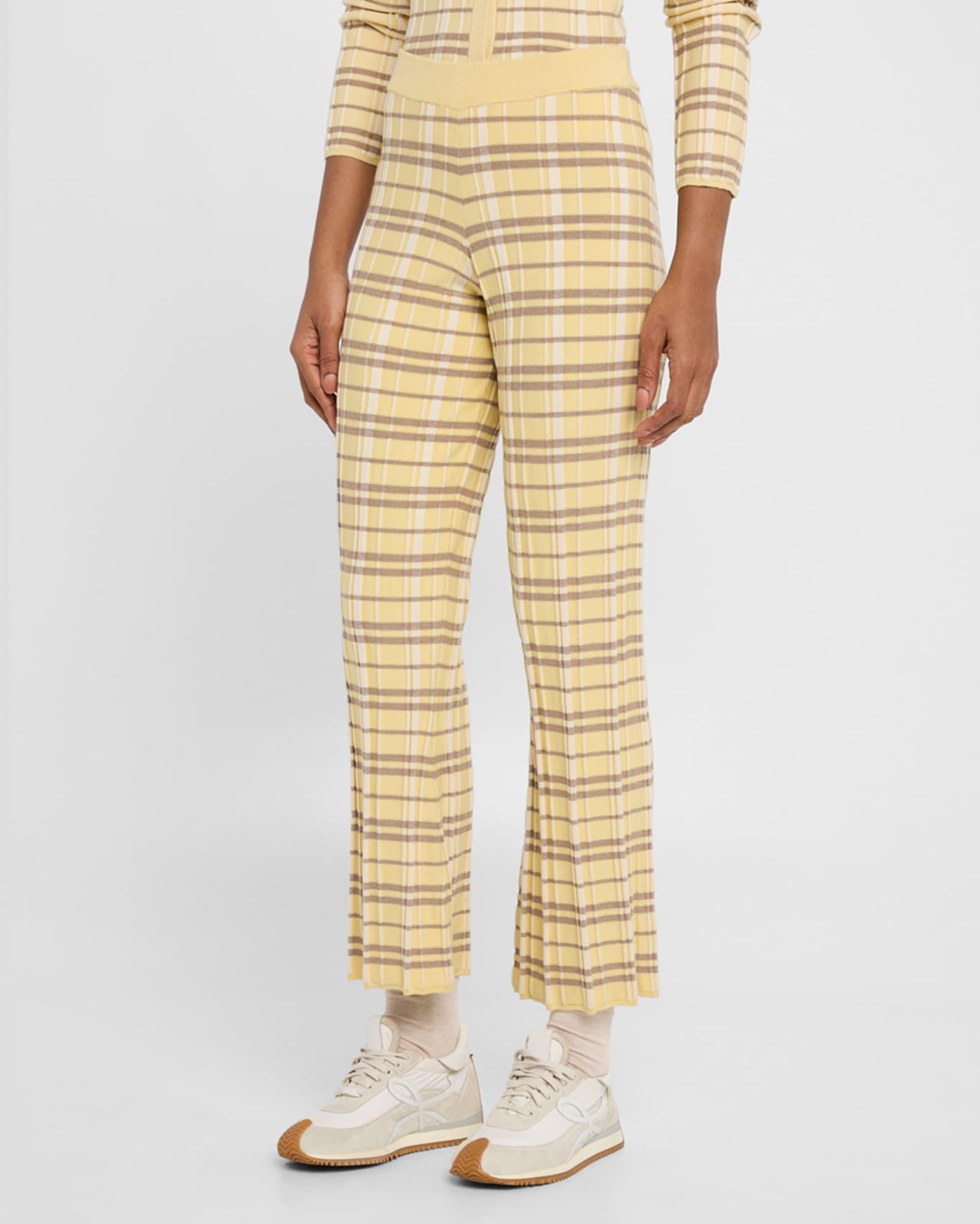 Plaid Flare Pants Product Image