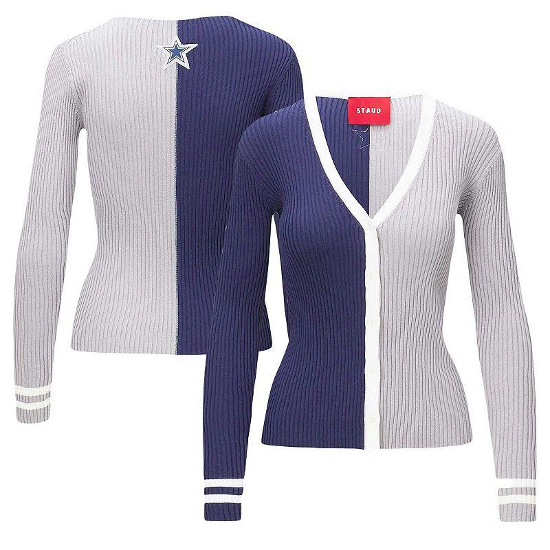 Women's STAUD Navy/White Dallas Cowboys Cargo Sweater, Size: XL, Blue Product Image