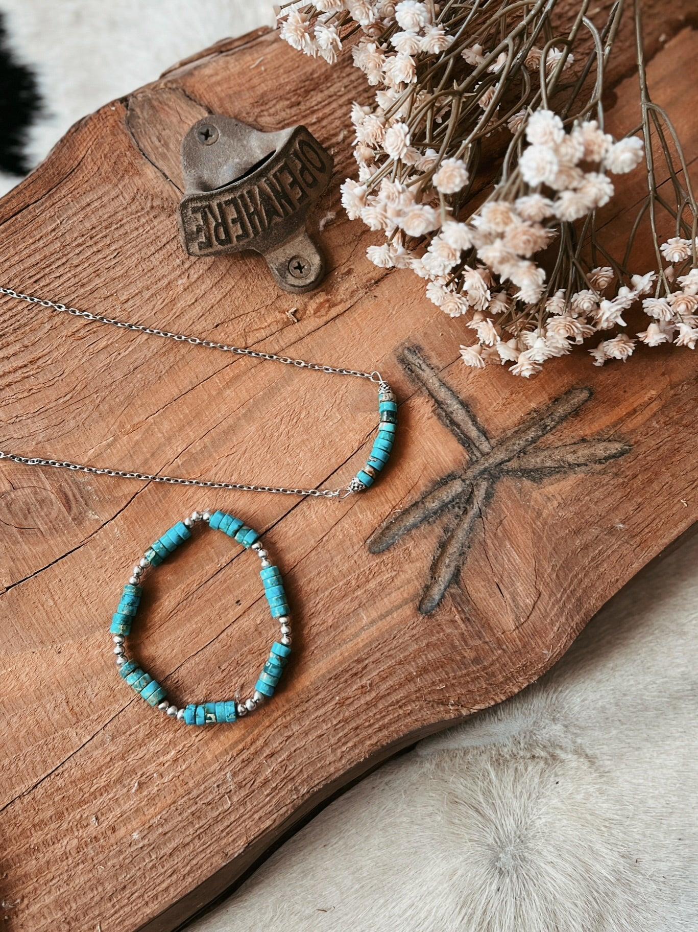 Handmade Turquoise Gemstone Necklace Product Image