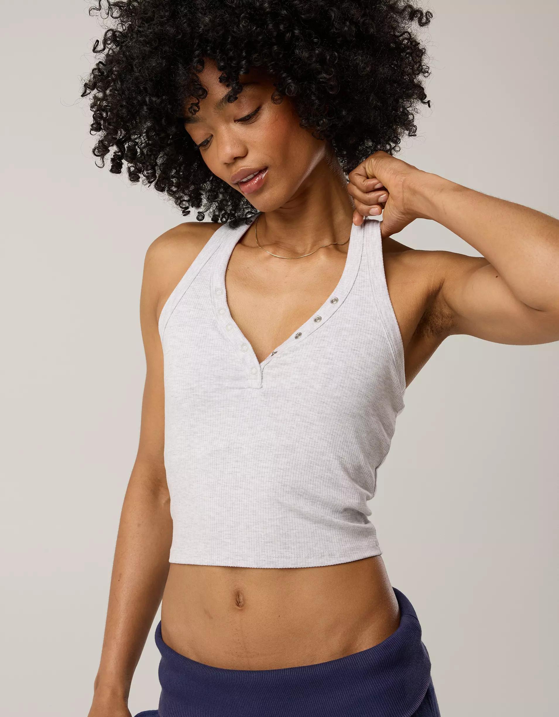 OFFLINE By Aerie Thumbs Up Heavyweight Henley Tank Top Product Image