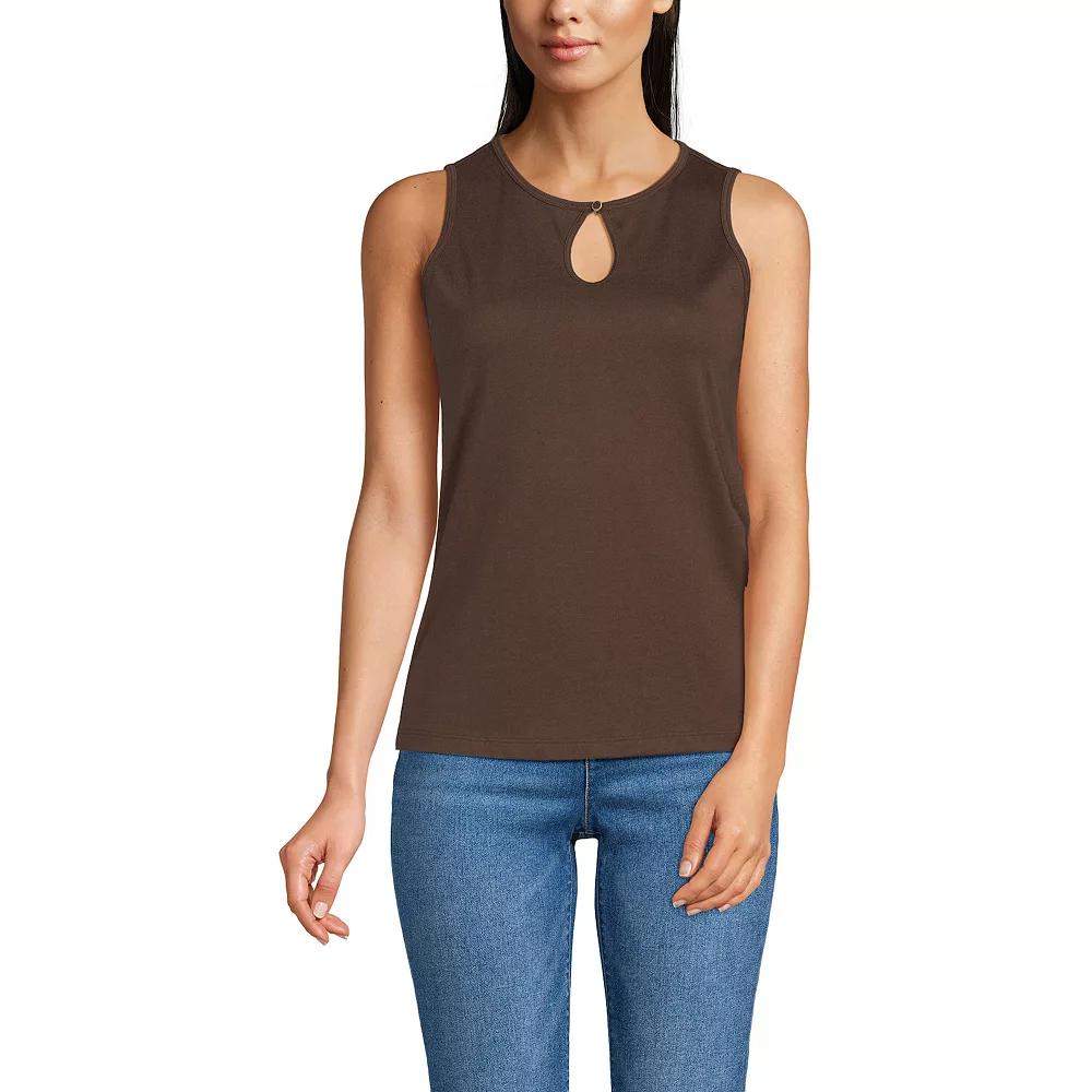 Women's Lands' End Supima Keyhole Tank Top,  Product Image