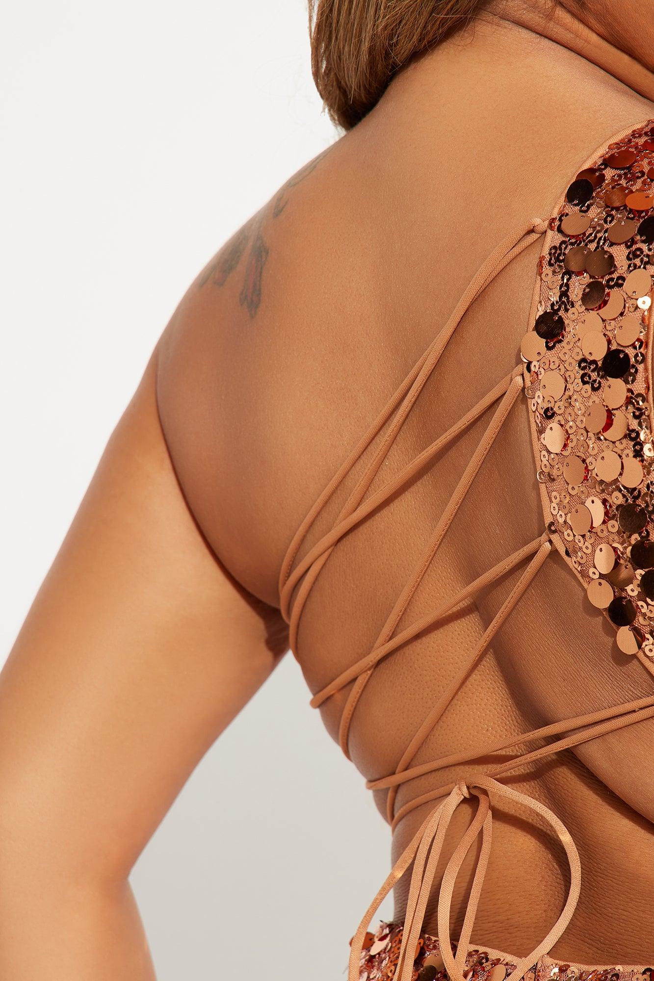Georgia Sequin Maxi Dress - Copper Product Image