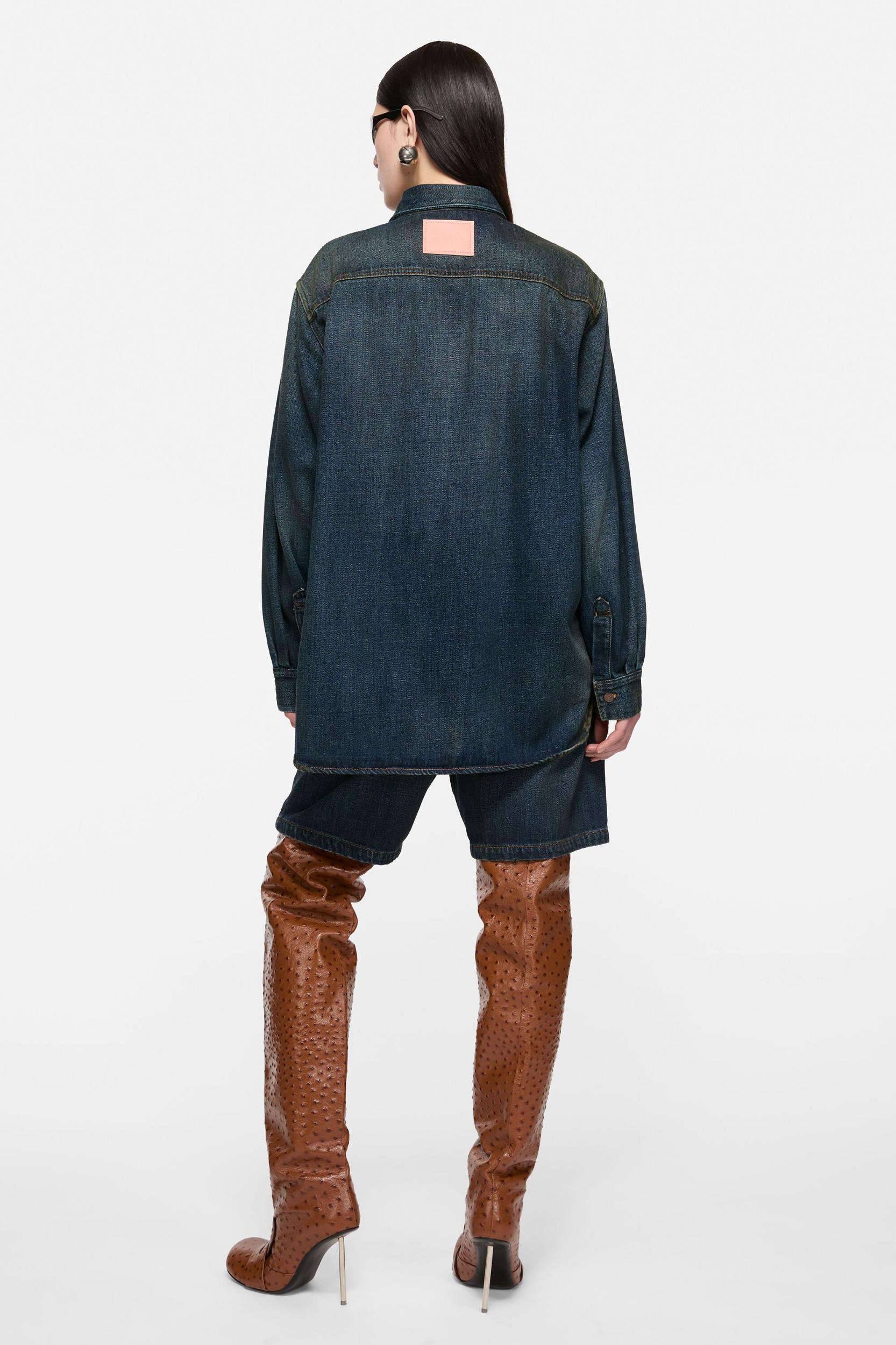 Denim button-up shirt Product Image