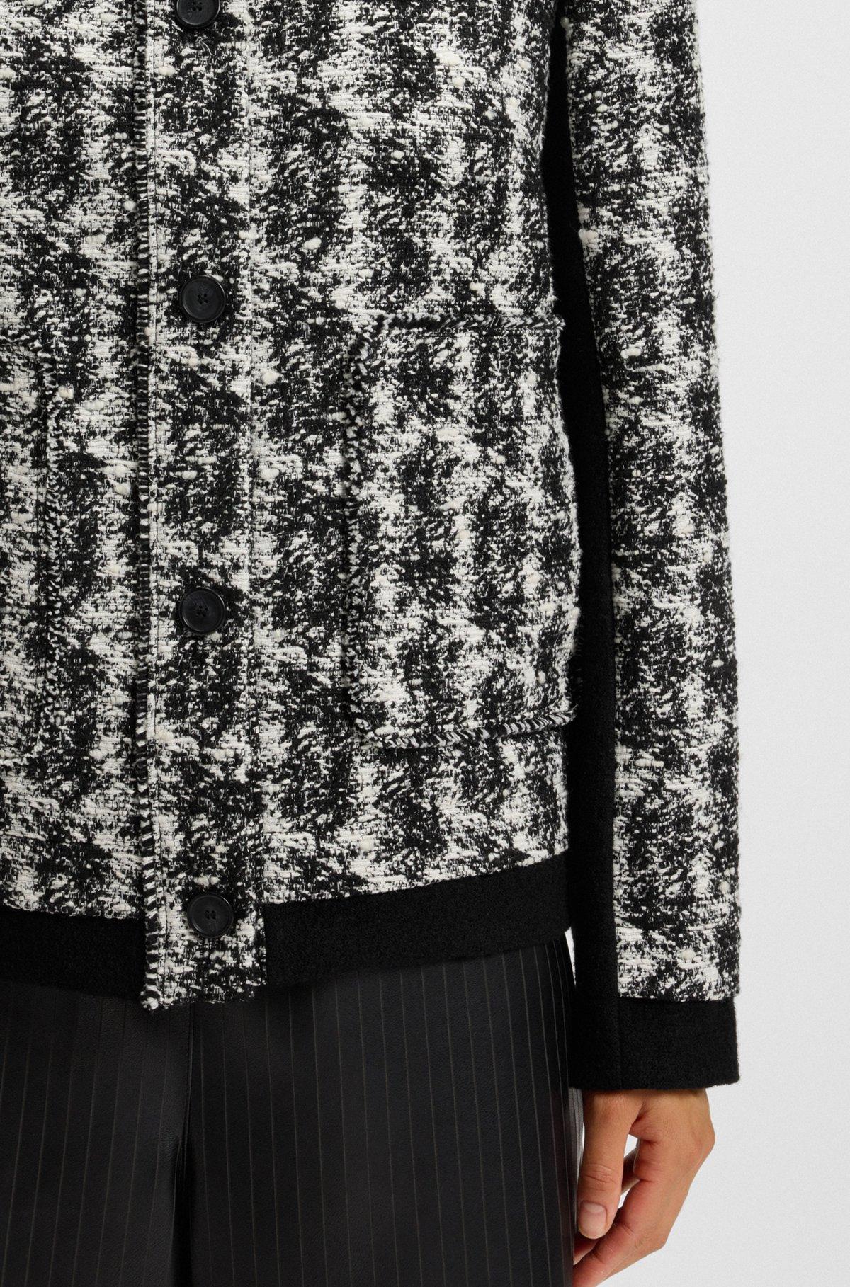 Regular-fit jacket in patterned feather tweed Product Image