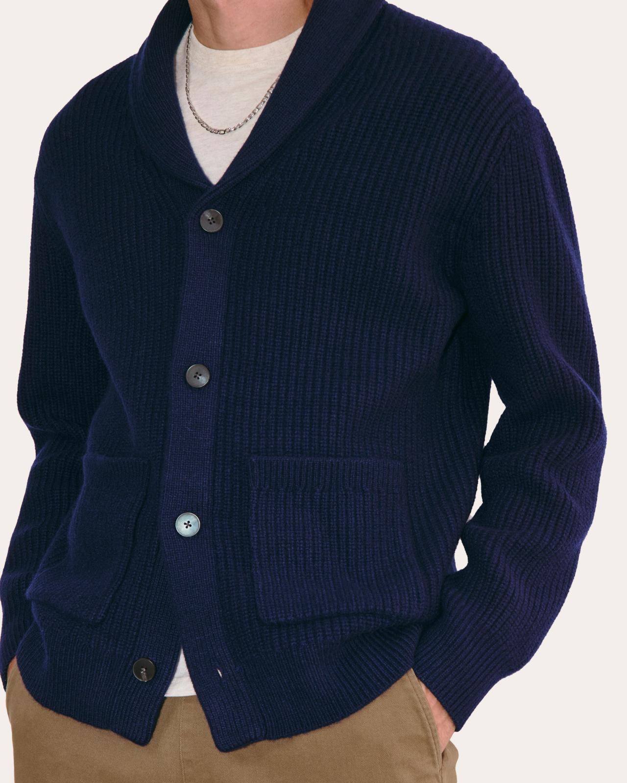 The Felted Merino Shawl Collar Cardigan Product Image