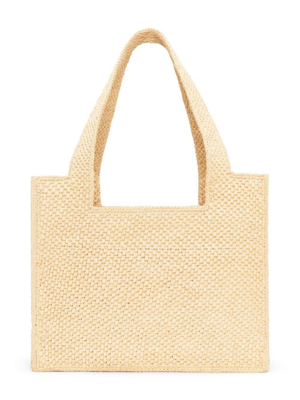 Medium LOEWE Font Tote in raffia Product Image