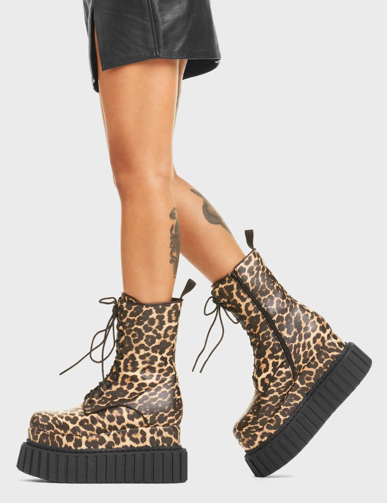 Jungle Queen Chunky Creeper Platform Ankle Boots Product Image