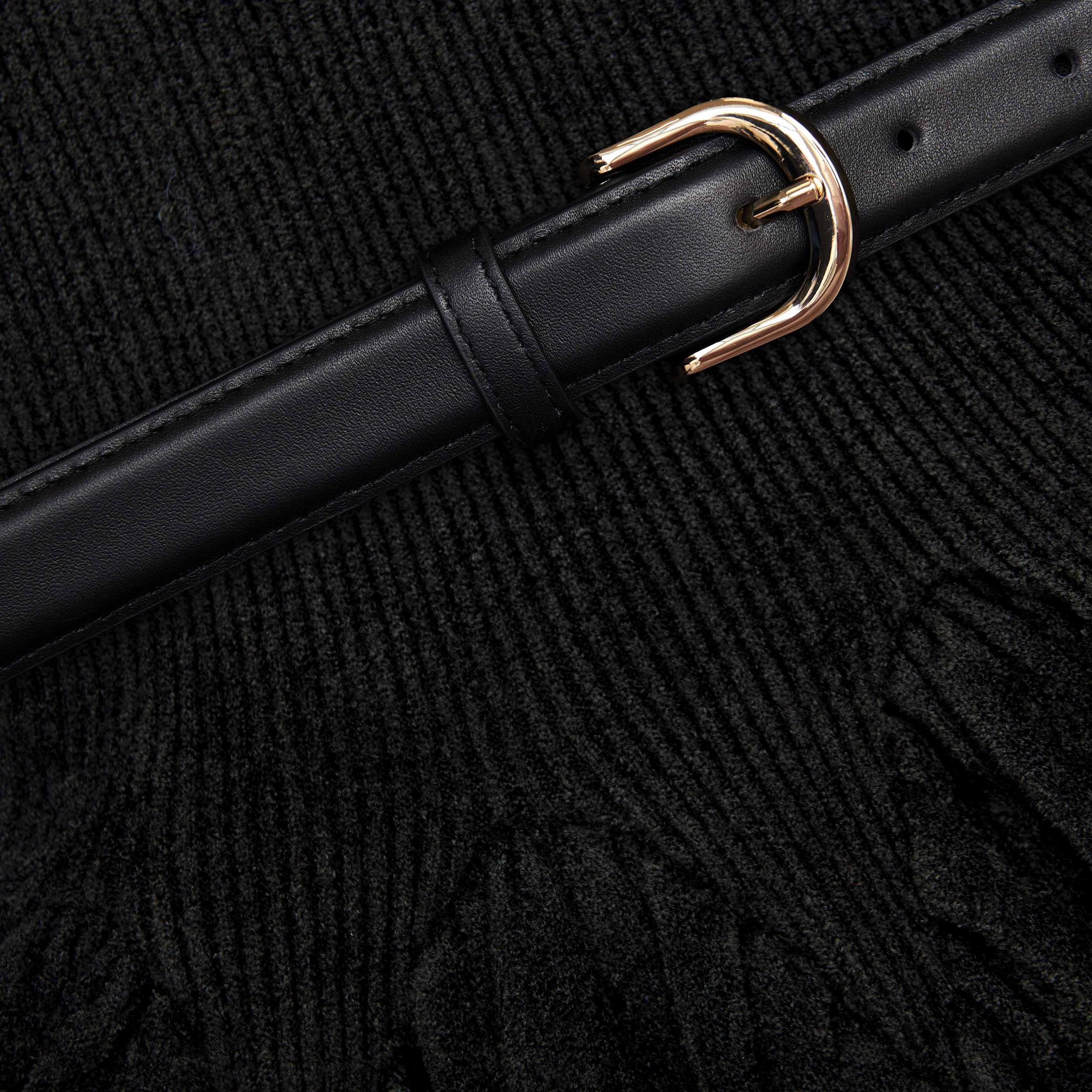 Black Chenille Knit Dress Product Image