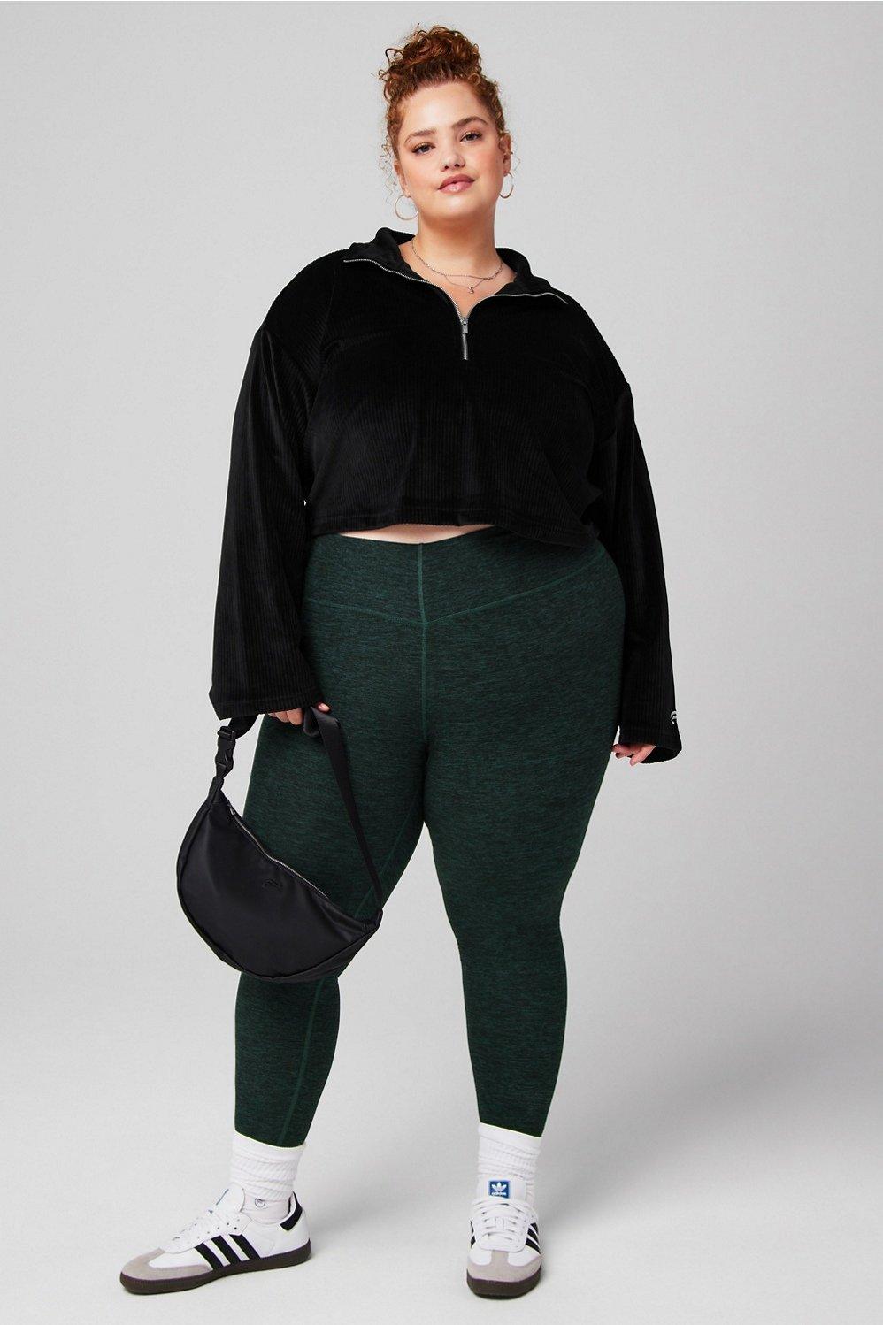 Plush Rib Half Zip Sweatshirt Product Image