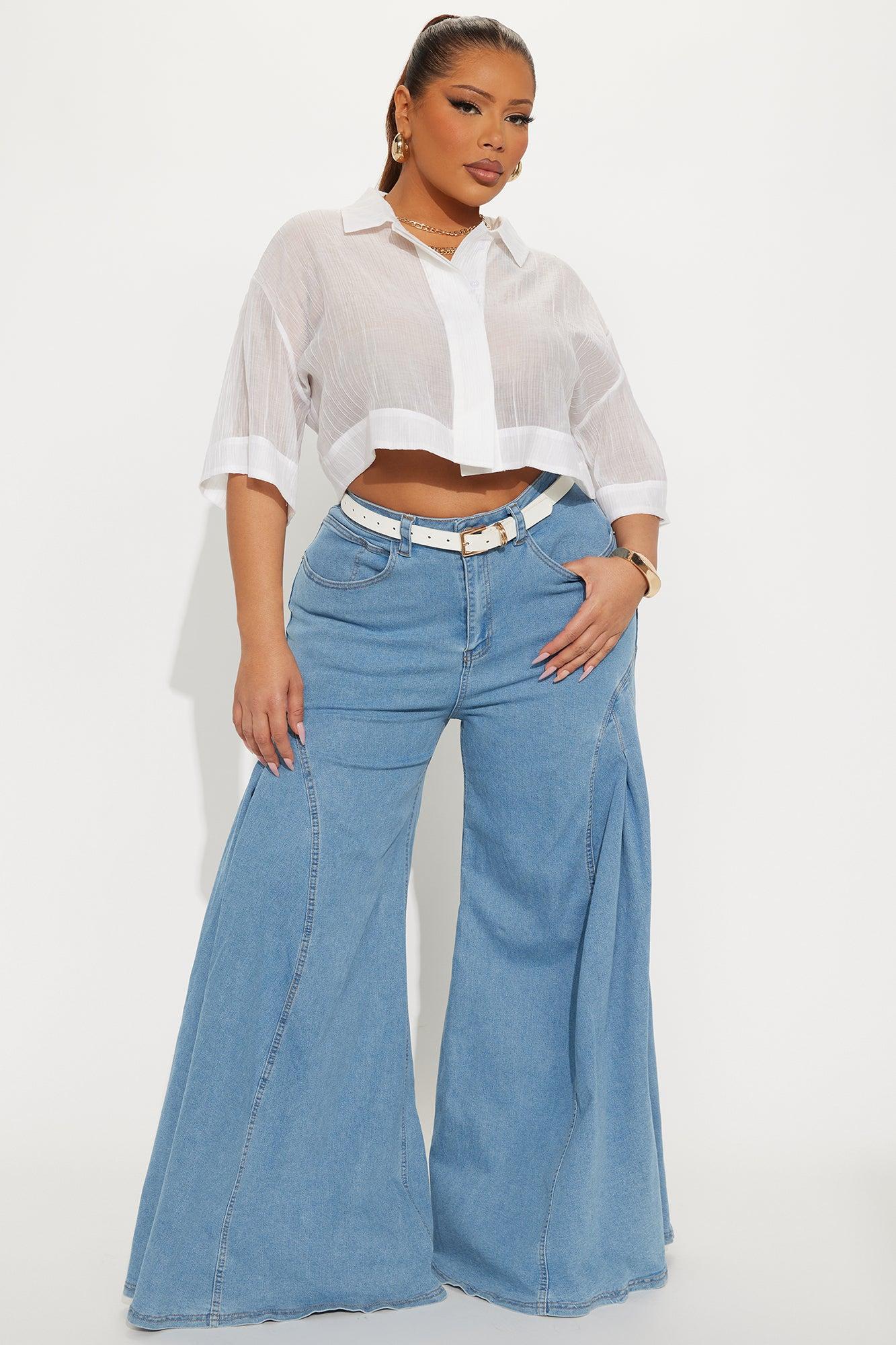 Kalinda Extreme Wide Leg Jeans - Medium Wash Product Image