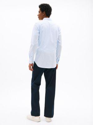 Slim Fit Stripe Stretch Poplin Shirt Product Image