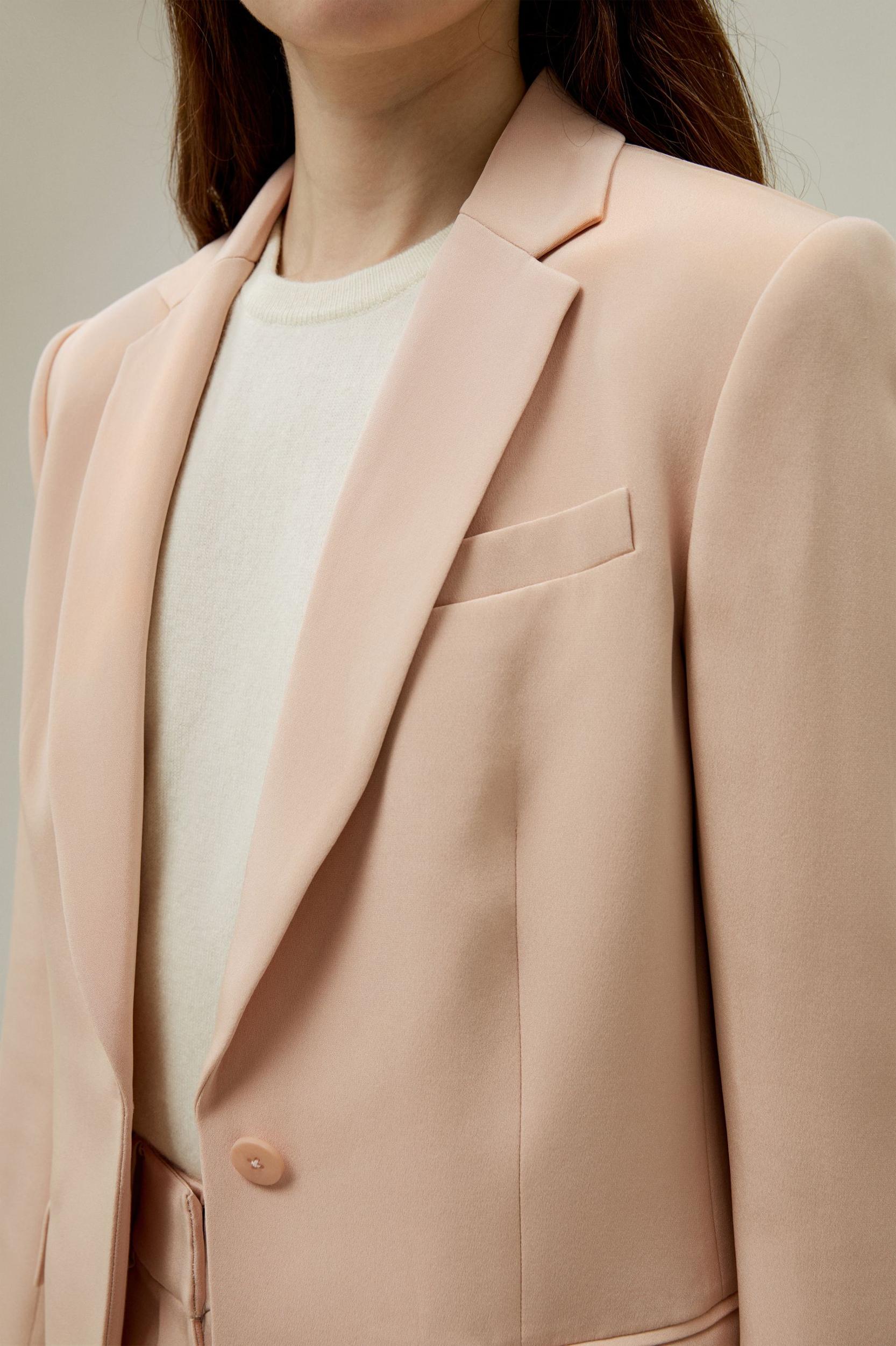 Mahogany Rose Silk Blazer Product Image