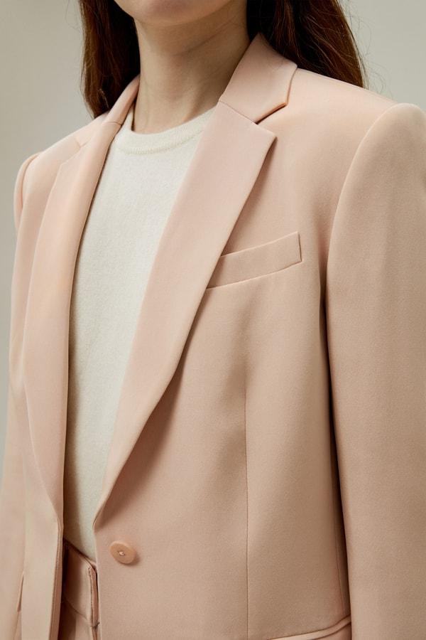 Mahogany Rose Silk Blazer Product Image