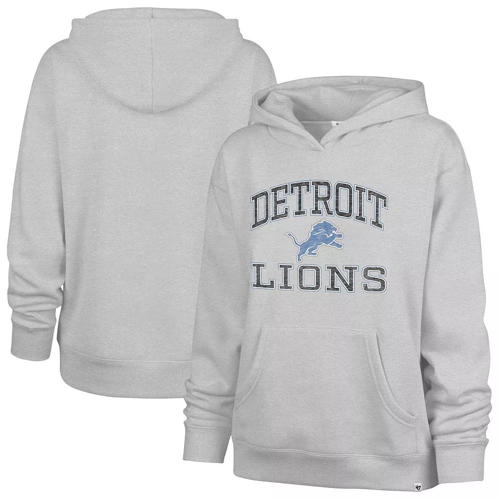 Women's '47  Gray Detroit Lions Clarity Naomi Pullover Hoodie, Size: XL, Grey Product Image