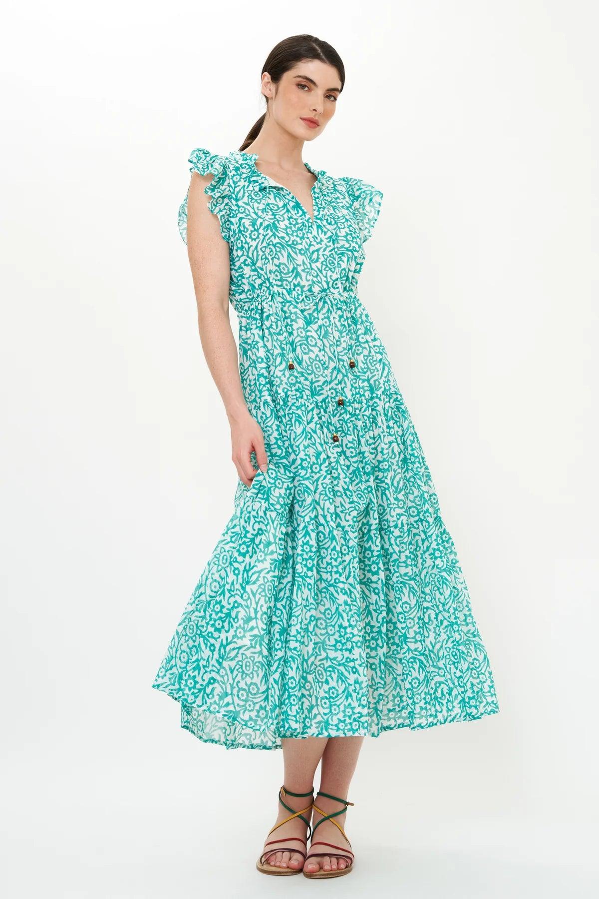 Cinched Flirty Midi Dress Product Image