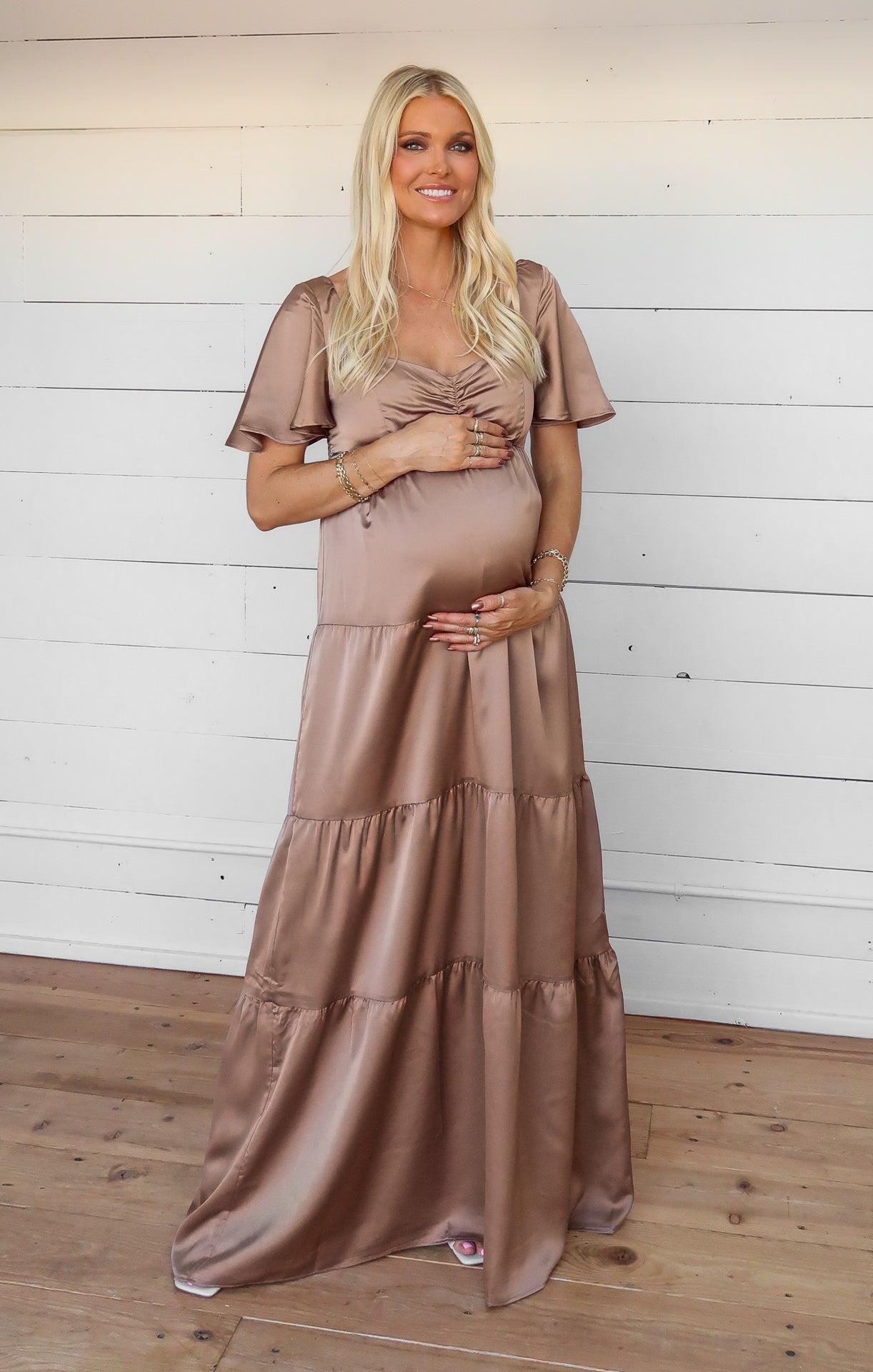 Nicole Maxi Dress ~ Dune Luxe Satin Product Image