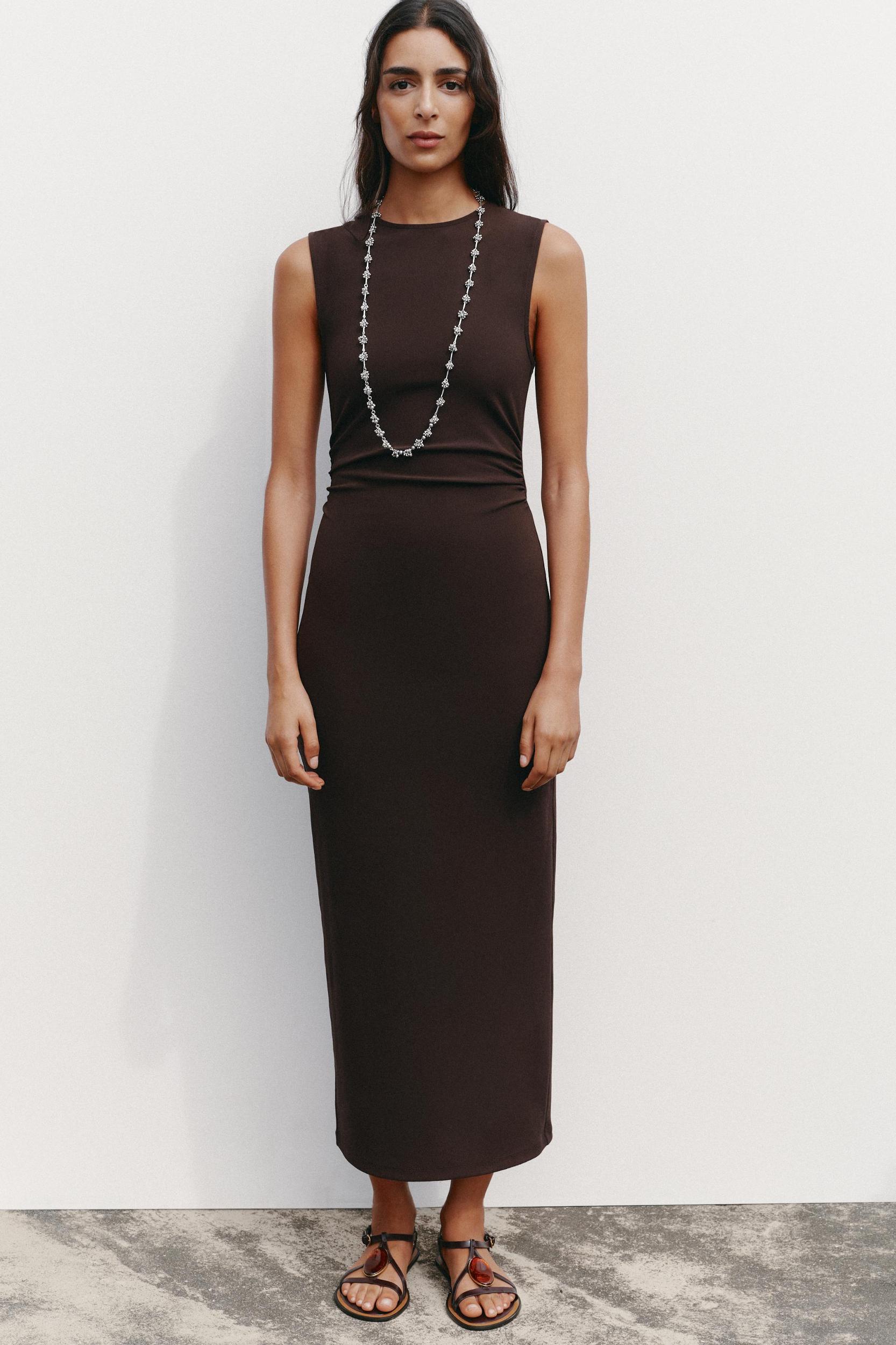 MIDI DRESS WITH BACK HARDWARE Product Image