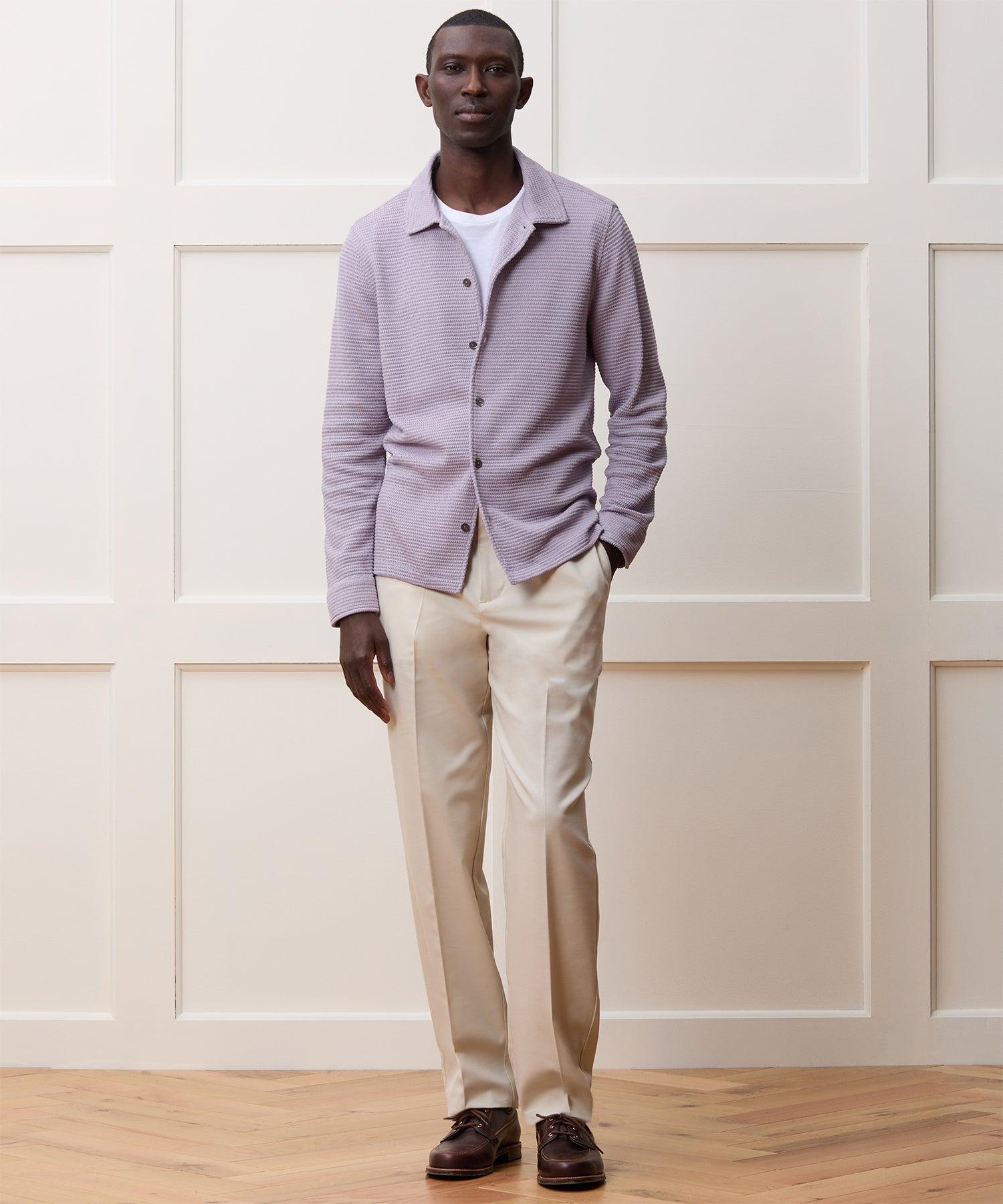 Textured Knit Polo Shirt Product Image