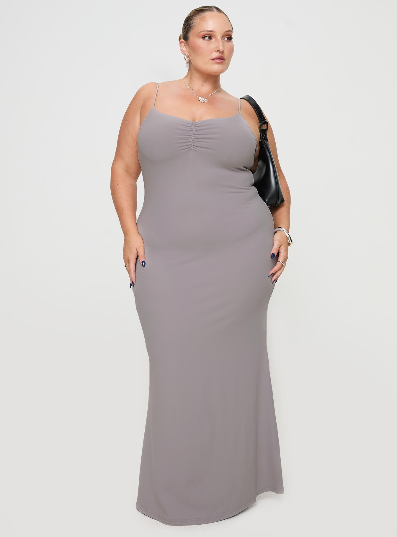 Arabellia Maxi Dress Grey Curve Product Image