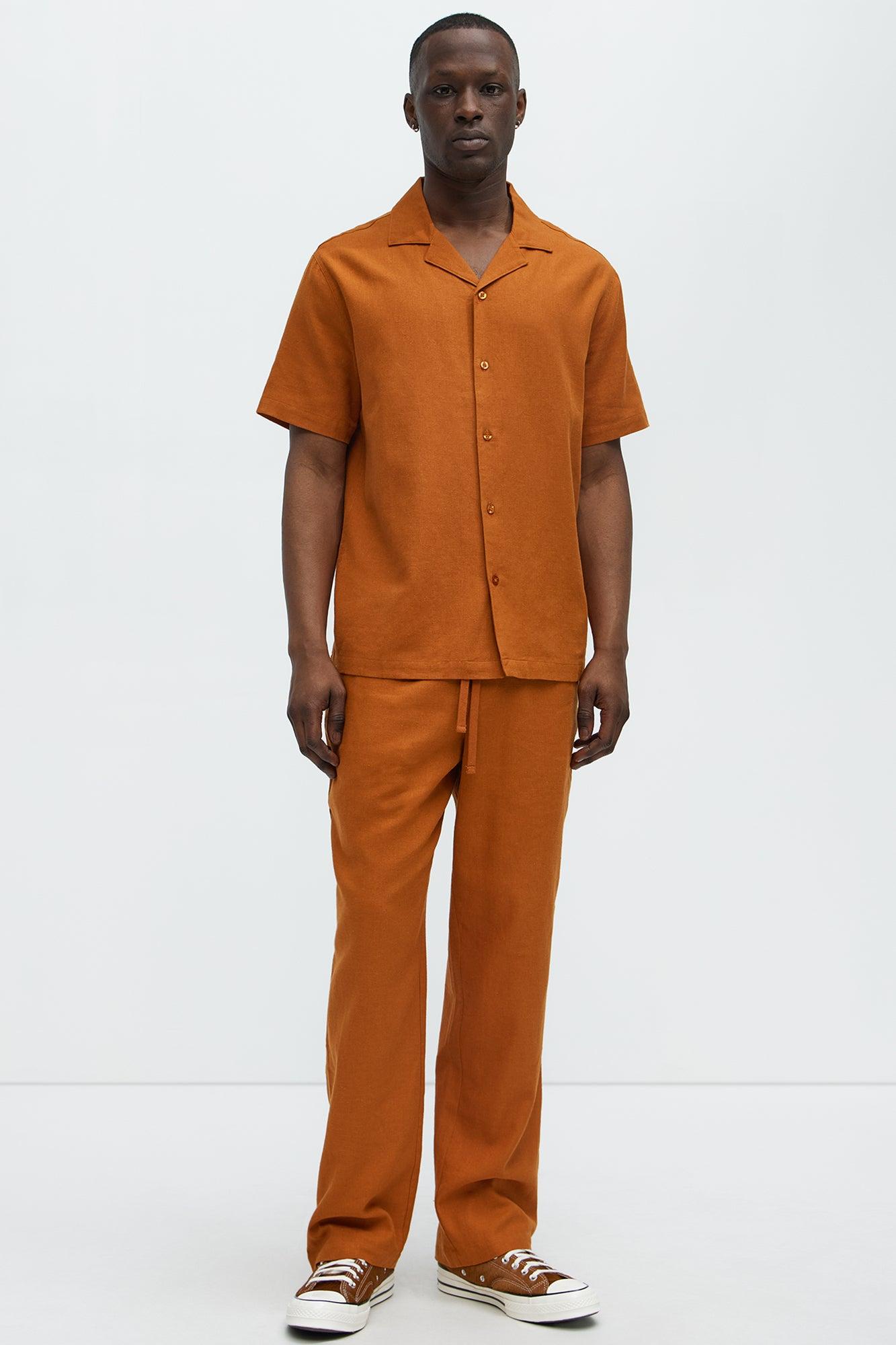 Bahamas Linen Shirt - Rust Product Image