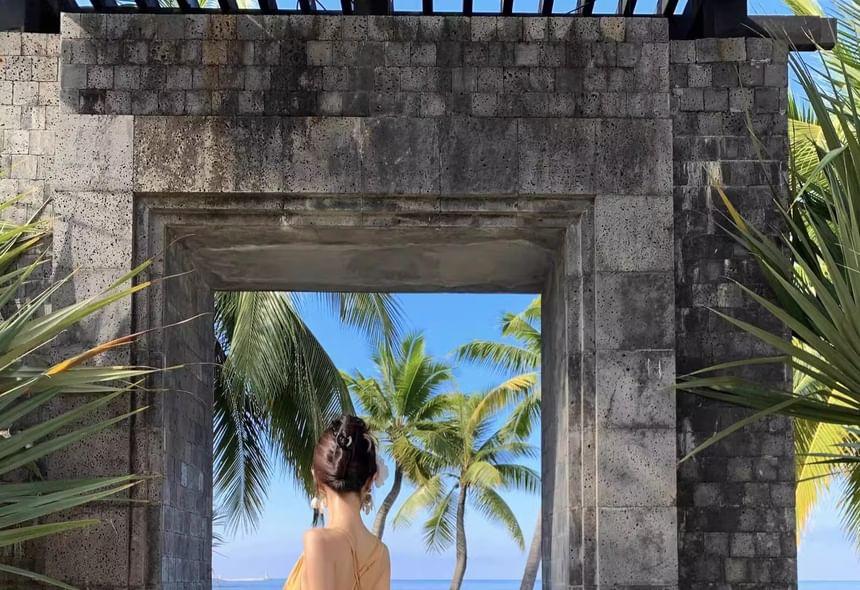 Spaghetti Strap Floral Open Back Midi A-Line Sundress Product Image