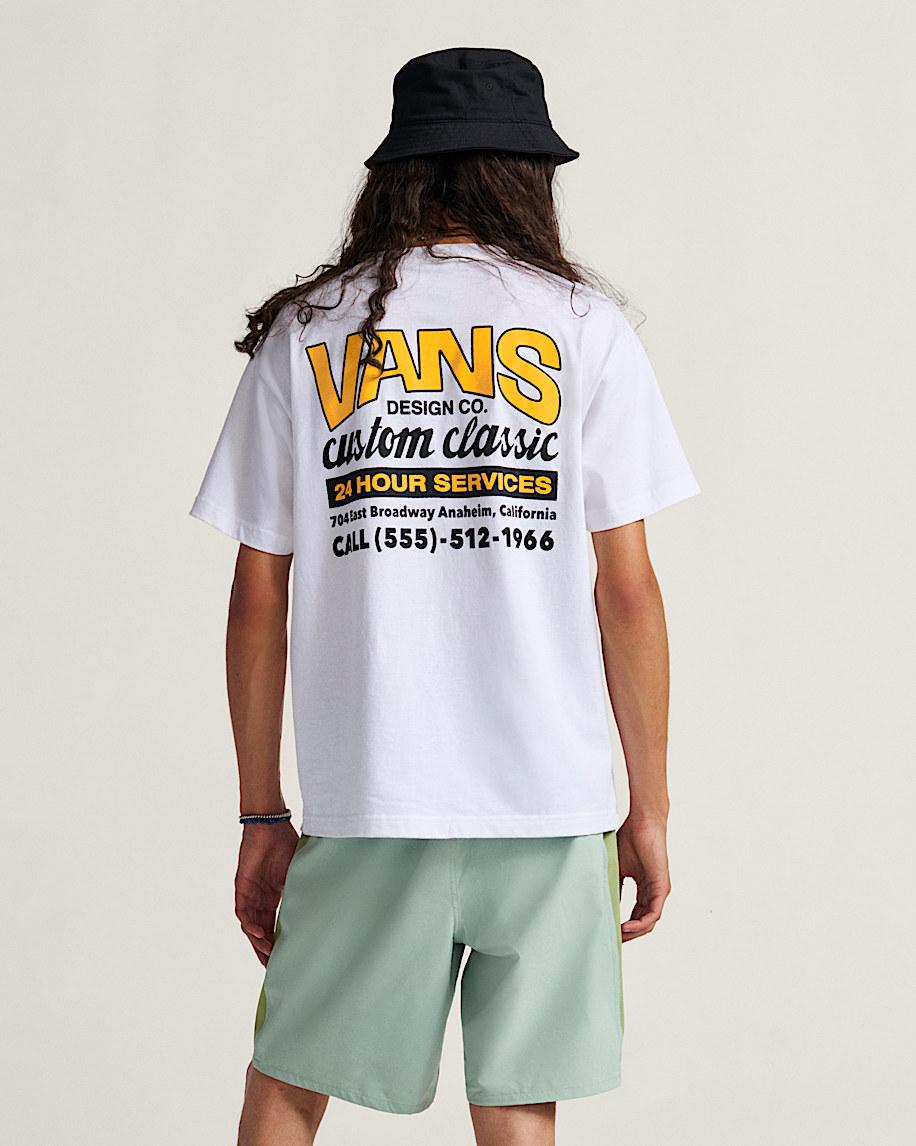 Shop Front T-Shirt in White / Sunny Yellow| Vans US Product Image